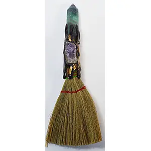 7" amethyst W Crystal broom