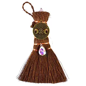 6" Triple Moon & Pentagram broom