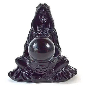 50mm Clear gazing ball with Witch Women