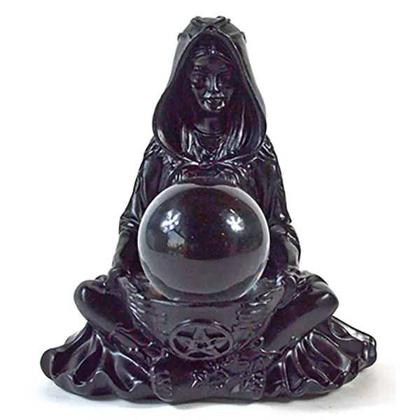 50mm Clear gazing ball with Witch Women