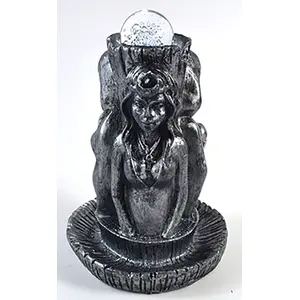 5" Mother maiden Crone ball stand W light