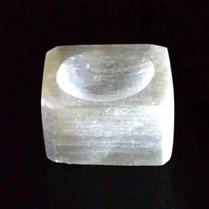 Selenite gazing ball stand, small