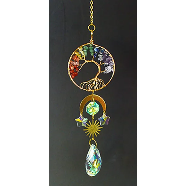 15" 7 Chakra Tree of Life sun catcher