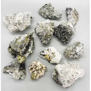 ~3# Flat of Quartz withj Aragonite & Pyrite