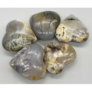 1 1/2" Agate, Dendritic heart