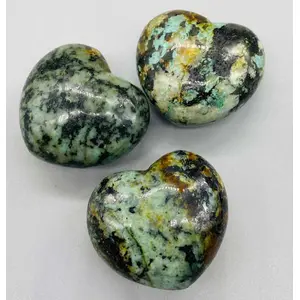 1 3/4" Turquoise, African heart