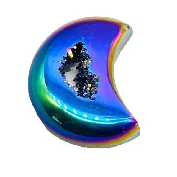 3" Moon Rainbow Druse Agate Geode