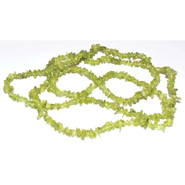 32" Peridot chip necklace