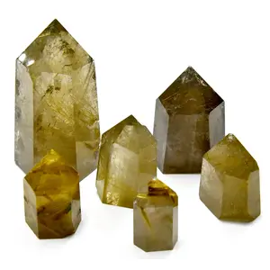 1 lb 1/2-2" Golden Rutilated oblisk