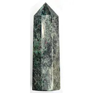 6"+ Ruby Zoisite W Mica obelisk