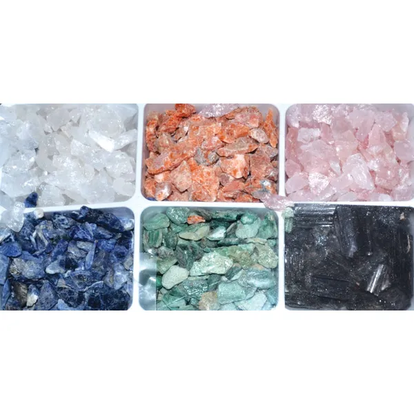 6 Piece untumbled stones set 5 lb