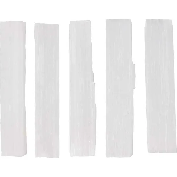 (set of 5) 4" Selenite mini sticks