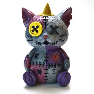 4 1/4" Cat Voodoo Doll backflow incense burner