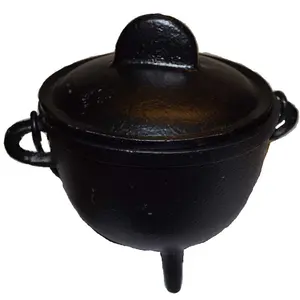 1 3/4" Oval cast iron cauldron/smudge pot