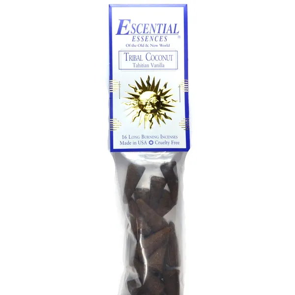 16/pk Tribal Coconut escential essences incense cones