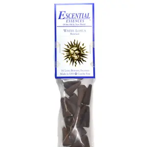 16/pk White Lotus escential essences incense cones