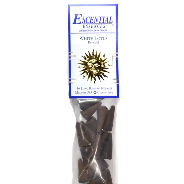 16/pk White Lotus escential essences incense cones