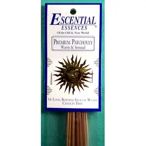 16/pk Premium Patchouli escential essences incense sticks
