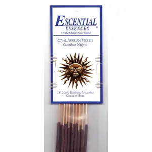 16/pk Royal African Violet escential essences incense sticks