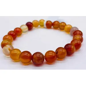8mm Agate, Red bracelet