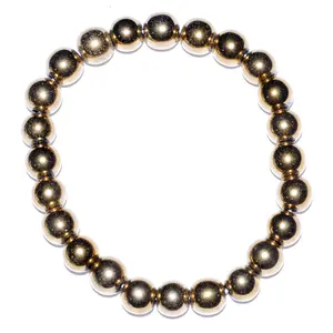 8mm Gold plated Hematite bracelet