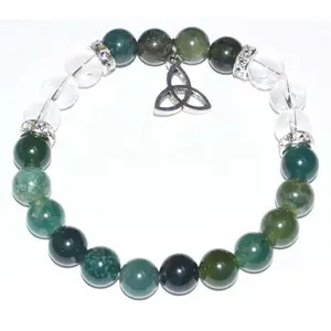 8mm Moss, Green/ Triquetra