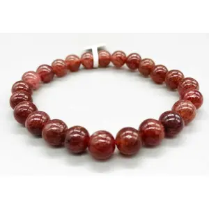 8mm Quartz, Strawberry bracelet
