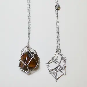 (set of 4) 24" Stainless chain W/ cage for stone