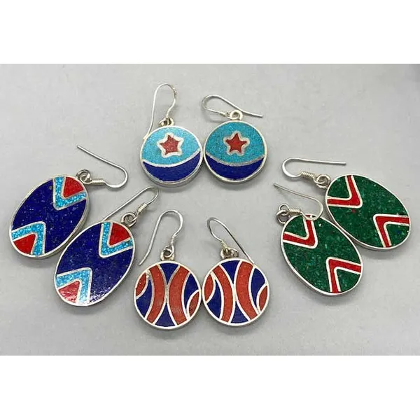 Inlay various earrings