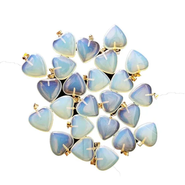 (set of 24) 3/4" (20mm) Opalite heart