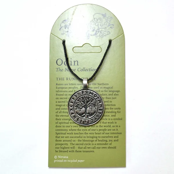 Runic Circle W Tree of Life pewter