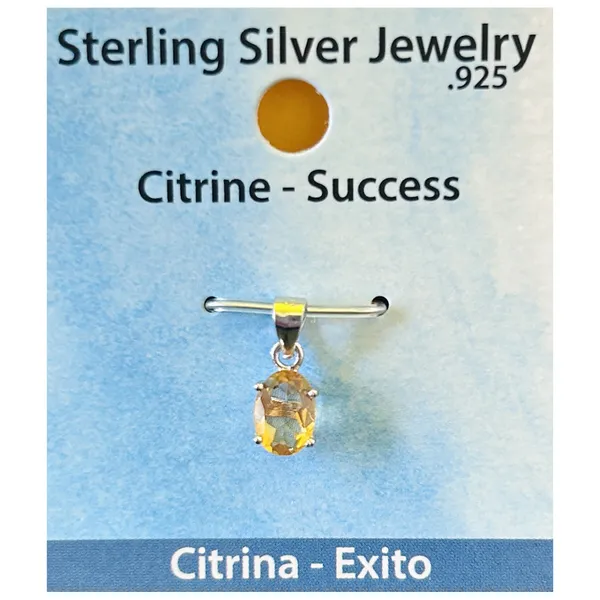 Citrine pendant silver