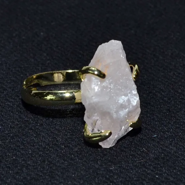 Rose Quartz adjustable ring