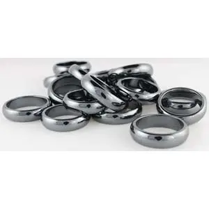 (set of 100) 6mm Rounded Hematite rings