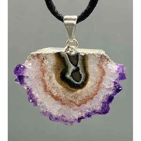 Stalactite silver plated pendant