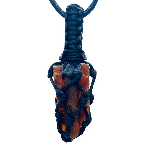 Kyanite, Orange rough tread cage pendant