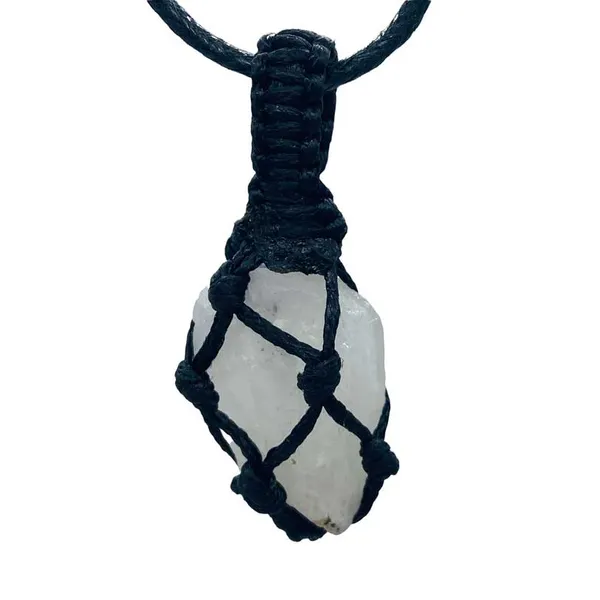 Moonstone, Rainbow rough tread cage pendant
