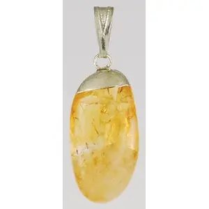 Citrine tumbled pendant