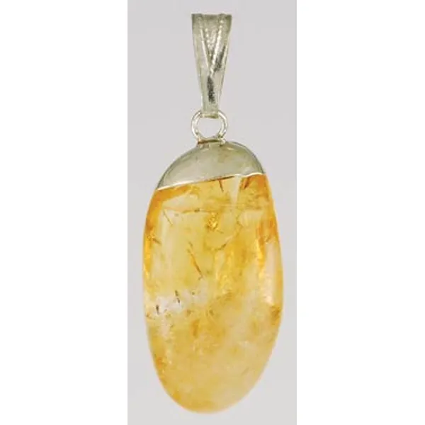 Citrine tumbled pendant