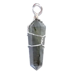 (set of 5) Labradorite wire wrapped point