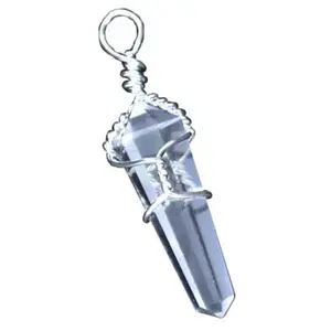 (set of 5) wire wrapped Clear Quartz point