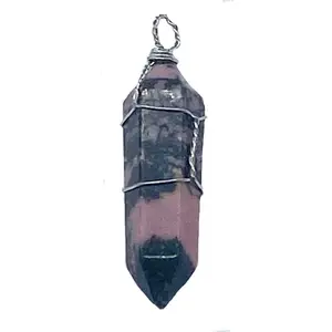 (set of 5) Rhodonite wire wrapped point