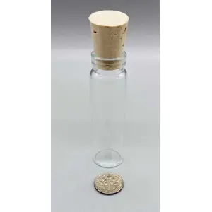 4dr glass vial w/ cork