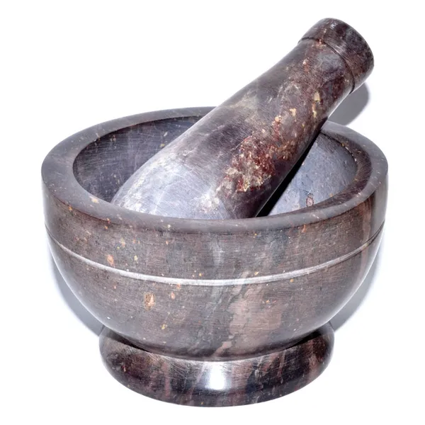 4" Natural mortar and pestle set