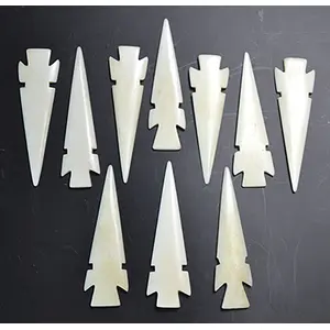 (set of 10) ~3" Arrowhead Bone