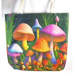 17" x 17" Mushroom tote bag
