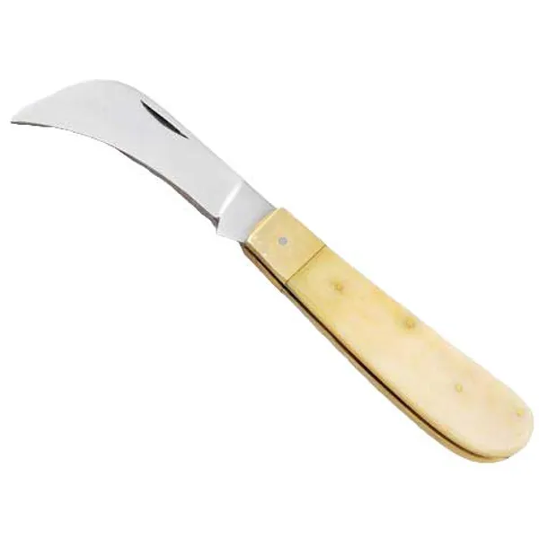 Folding Boline 7" white bone