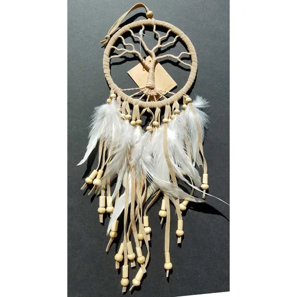 4 1/2" Tree of Life tan dream catcher