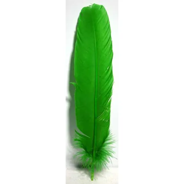 (set of 10) Green feather 12"