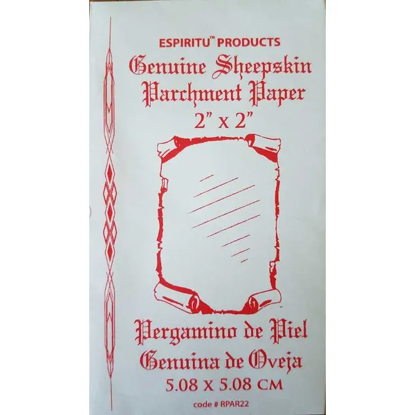 2" x 2" Sheep Skin parchment paper
